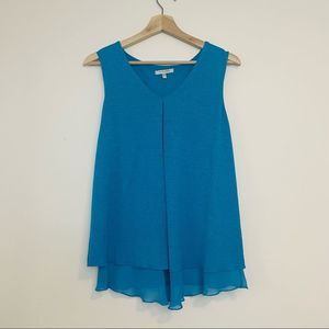 Vivian Wong | Sky Blue Pleated Tank